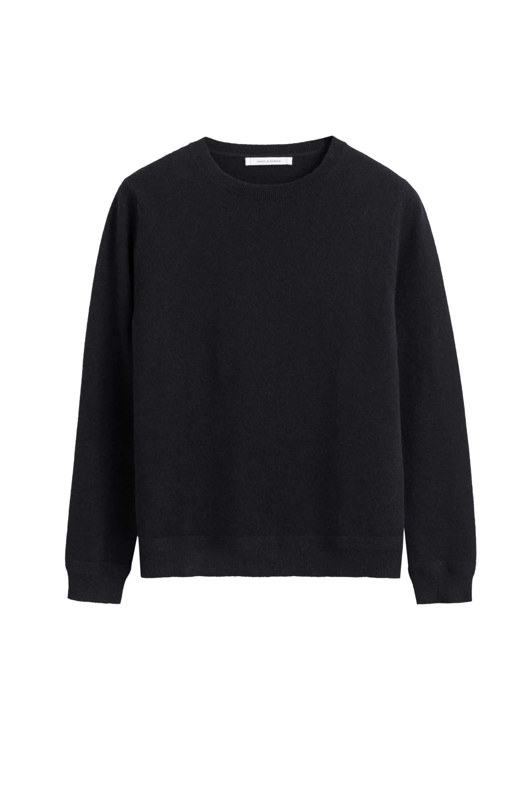 Black Cashmere Crew Sweater