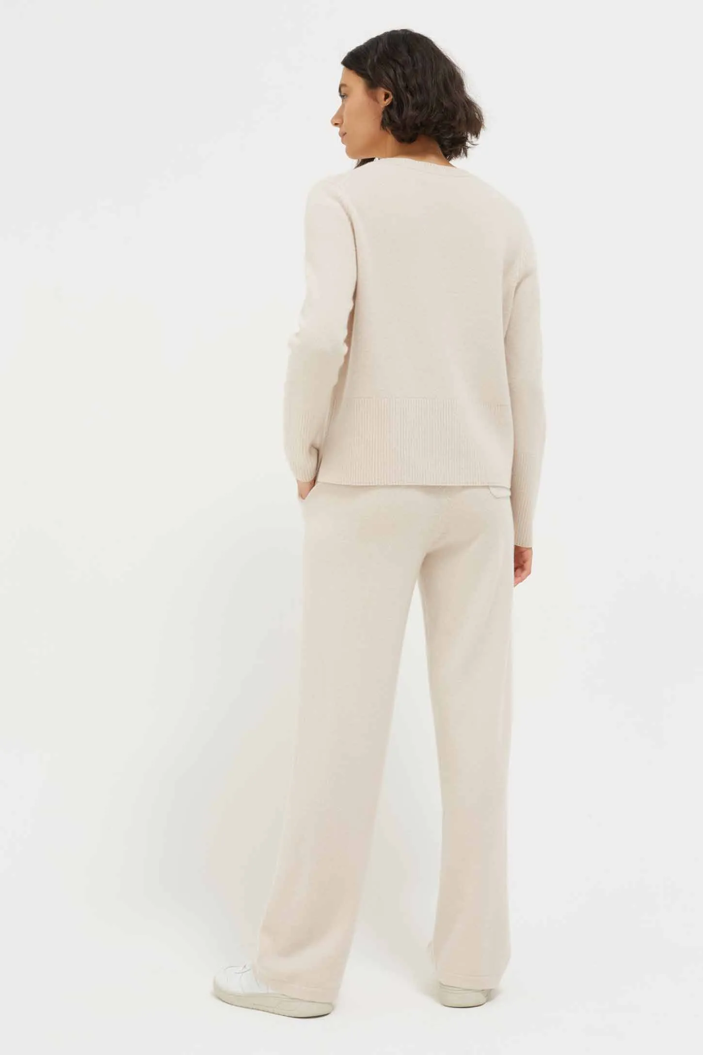 Bone Cashmere Boxy Sweater
