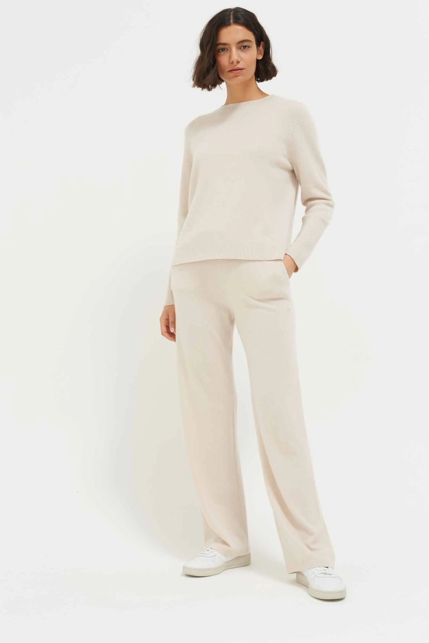 Bone Cashmere Boxy Sweater