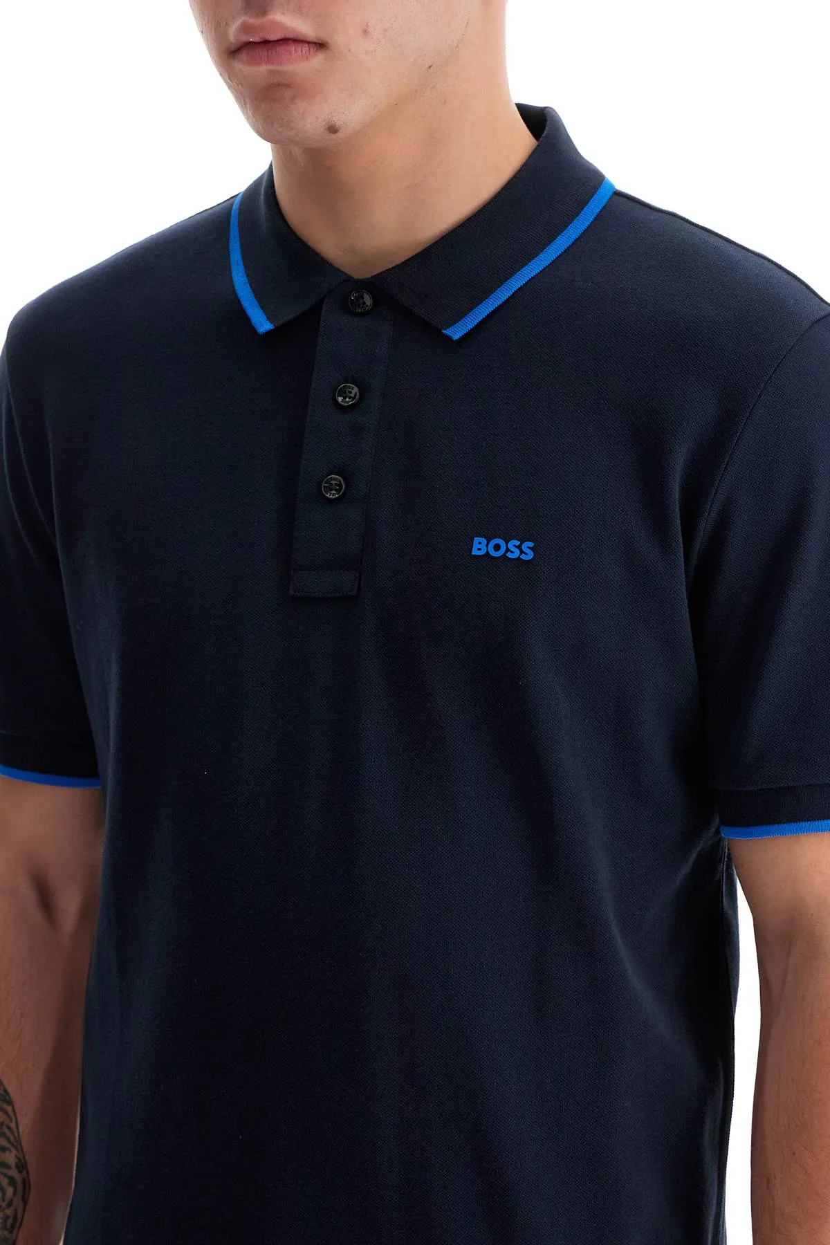 Boss Men's Contrast Trim Parlay Polo Shirt