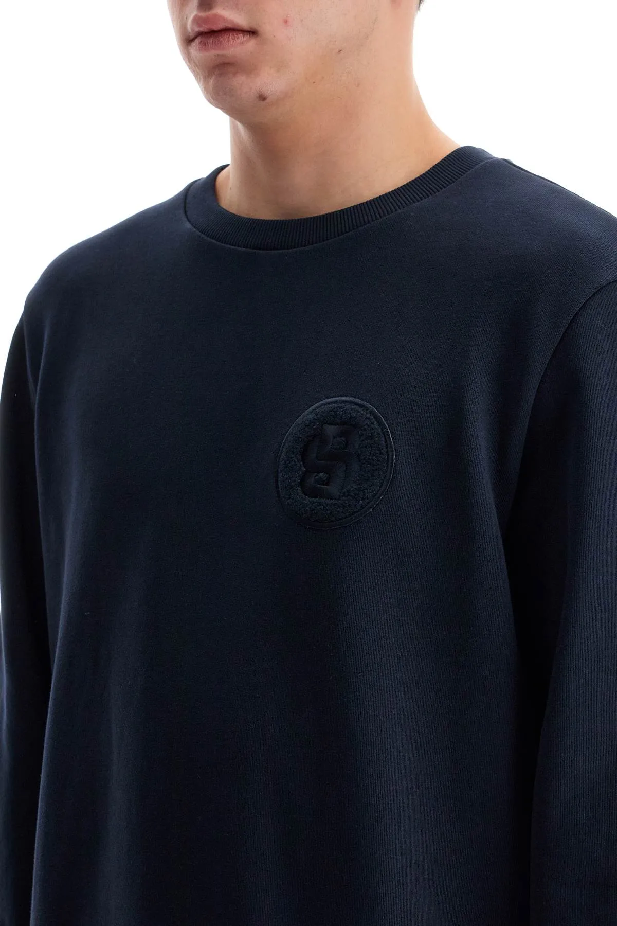 Boss Men's Crewneck Sweatshirt With Double Mon