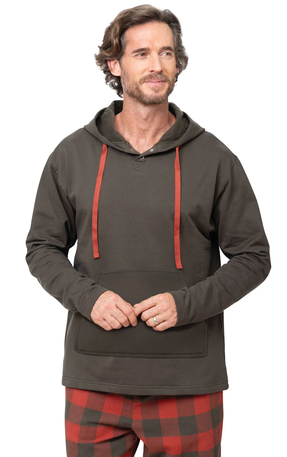 Buffalo Plaid Hoodie Men's Set - Pet & Owner