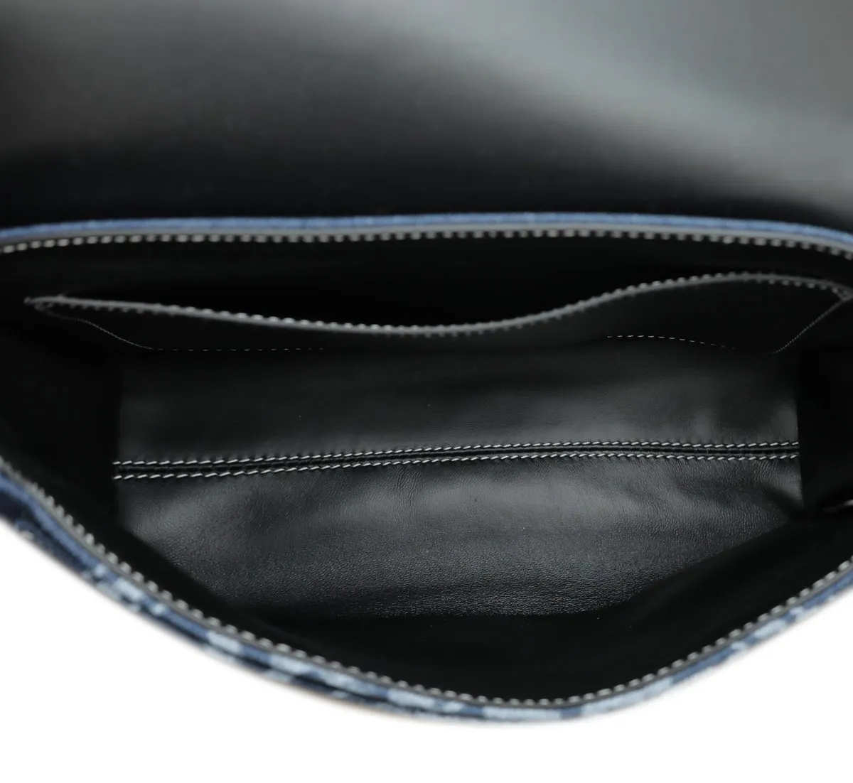 Burberry Bicolor Denim Logo Graphic Note Crossbody Bag