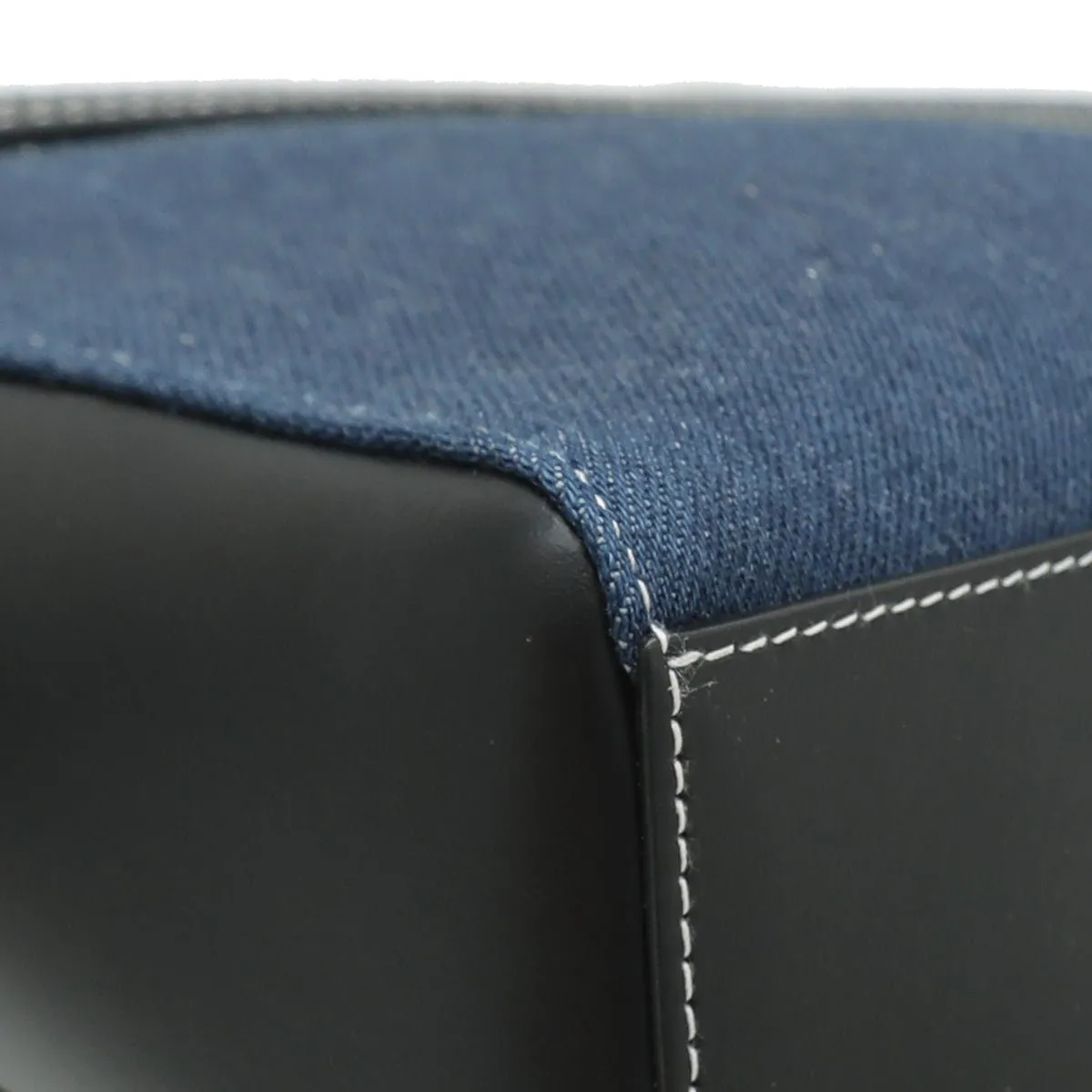 Burberry Bicolor Denim Logo Graphic Note Crossbody Bag
