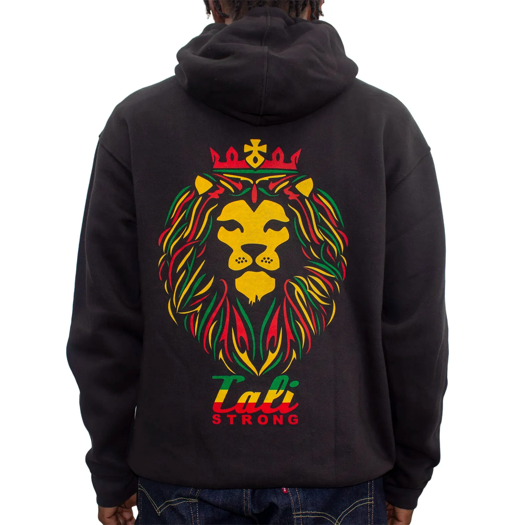 CALI Strong King Rasta Black Hoodie Deluxe