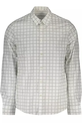 Calvin Klein White Cotton Men Men's Shirt
