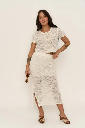 Camila Maxi Skirt - White