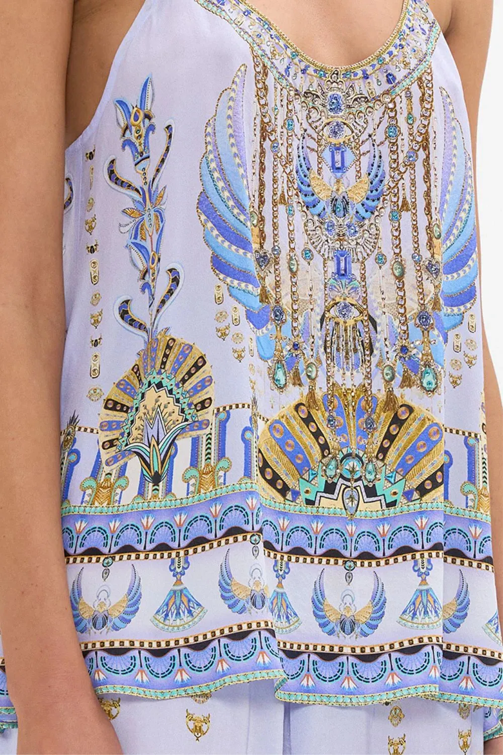 Camilla T Back Shoestring Top - Under Scarab skies