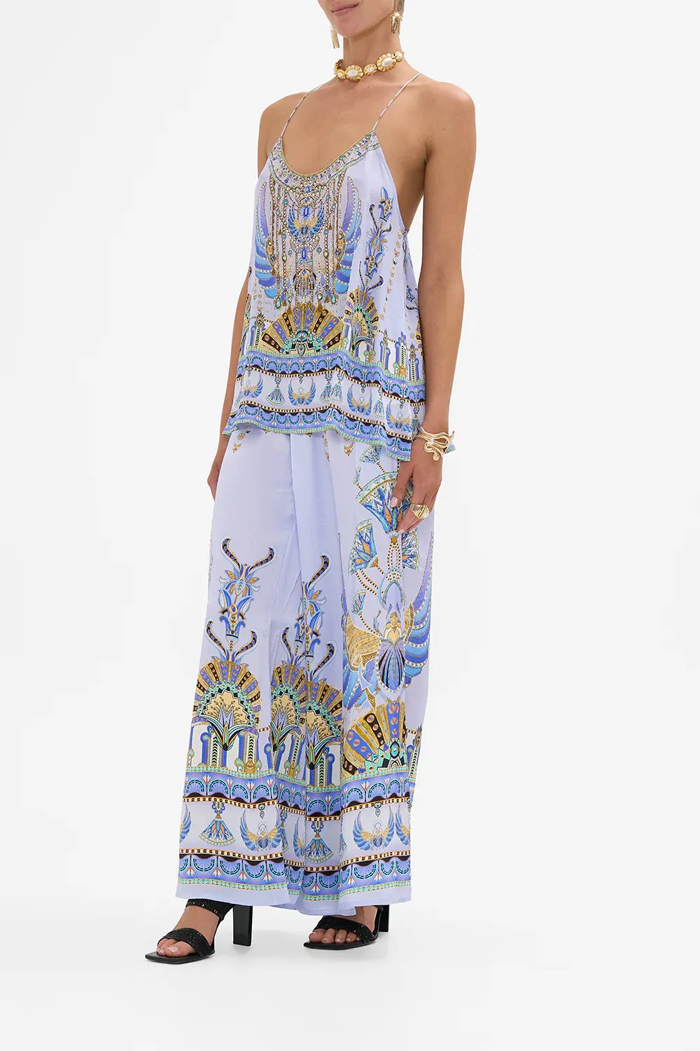 Camilla T Back Shoestring Top - Under Scarab skies