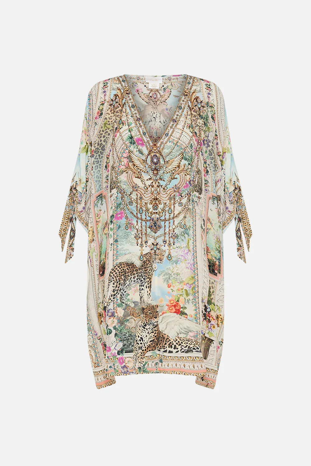 Camilla Tie Sleeve Short V Neck Kaftan - We Always Have Alexandria