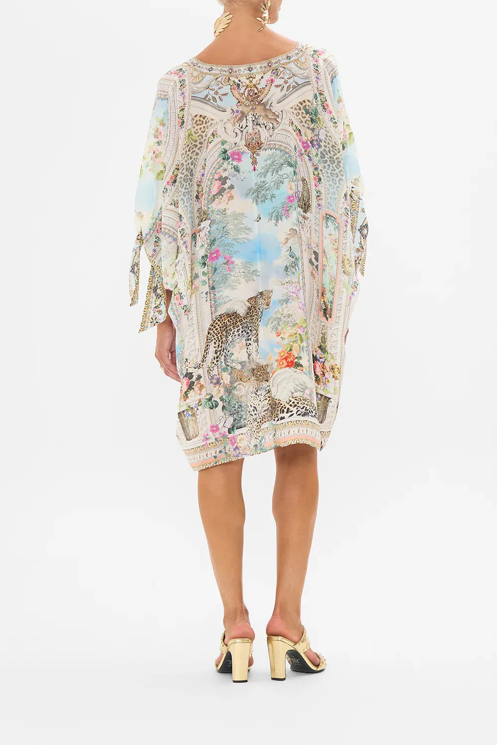 Camilla Tie Sleeve Short V Neck Kaftan - We Always Have Alexandria