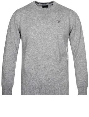 Cashmere Crew Neck Sweater Grey Melange