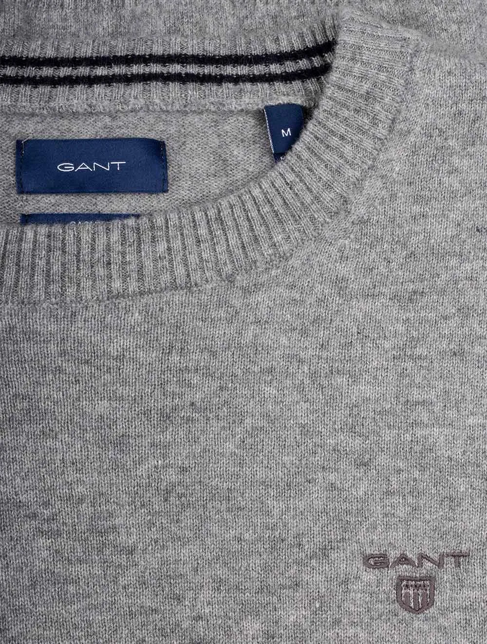 Cashmere Crew Neck Sweater Grey Melange