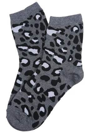 Charlie Cheetah Socks Grey/Black