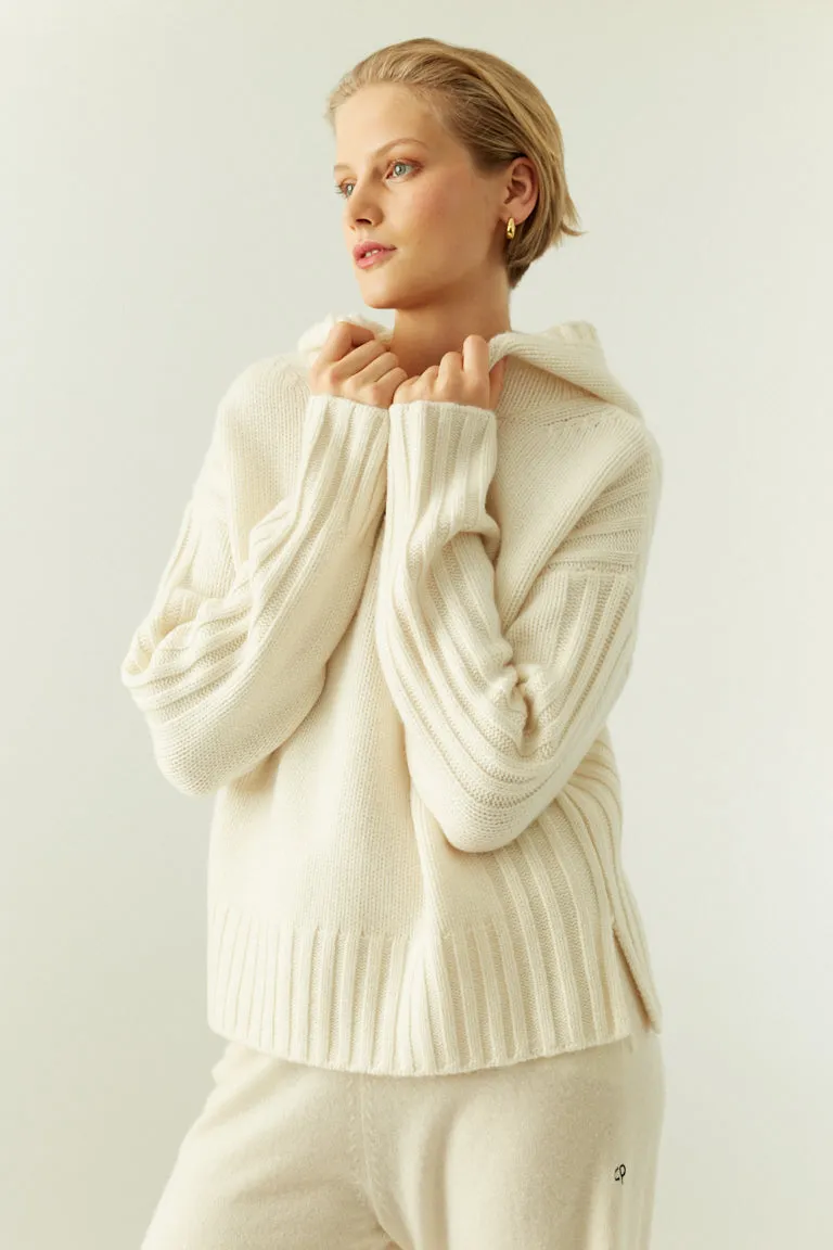 Cream Cashmere Hoodie