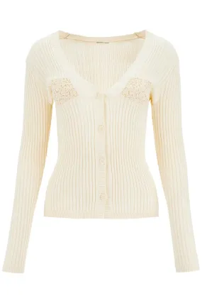 Crochet Insert Cardigan With Eight