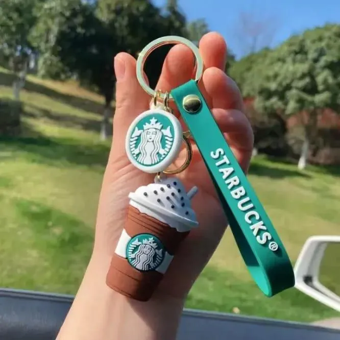 Cute Coffee Cup Keychain   Bag charm   Strap (Choose from Drop Down Menu)
