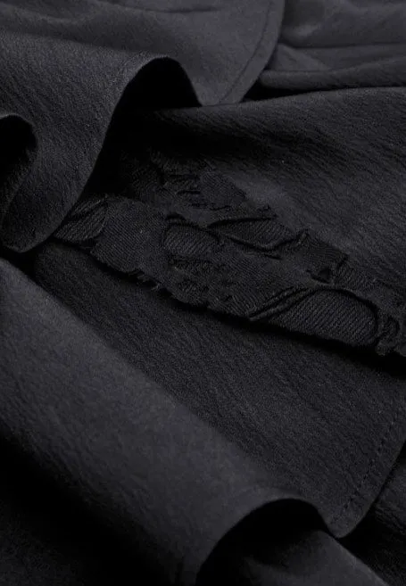 Dark In Love - Devil Cool High Low Layered Strap Black - Dress