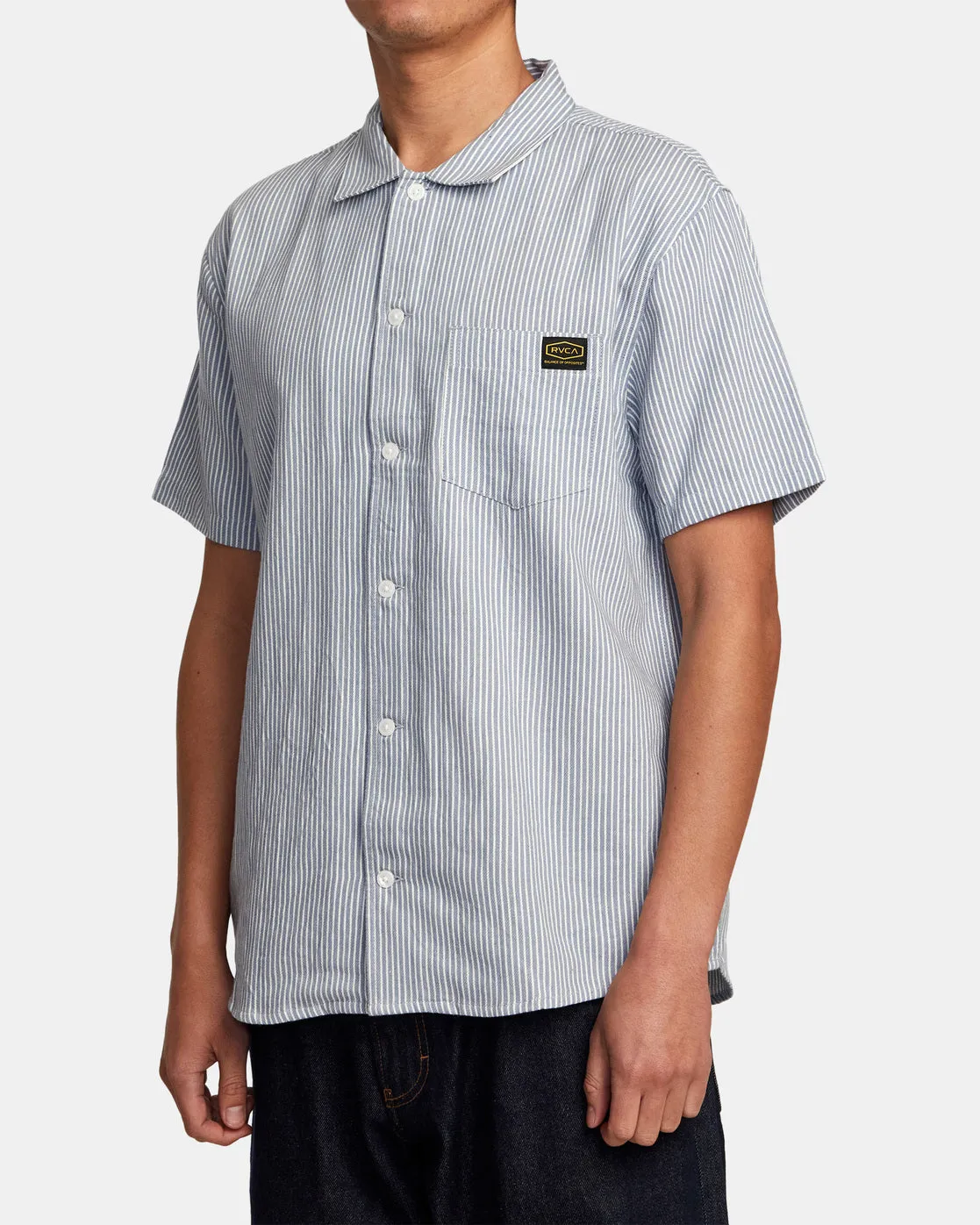 Dayshift Stripe II Short Sleeve Shirt - Deja Blue