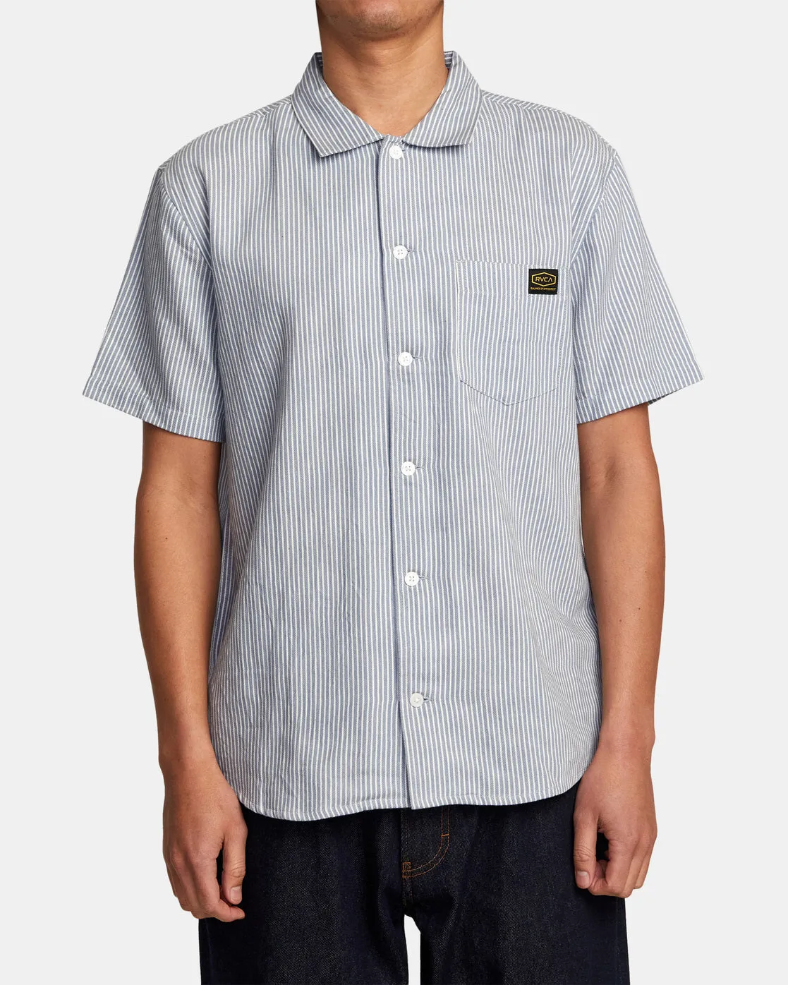 Dayshift Stripe II Short Sleeve Shirt - Deja Blue