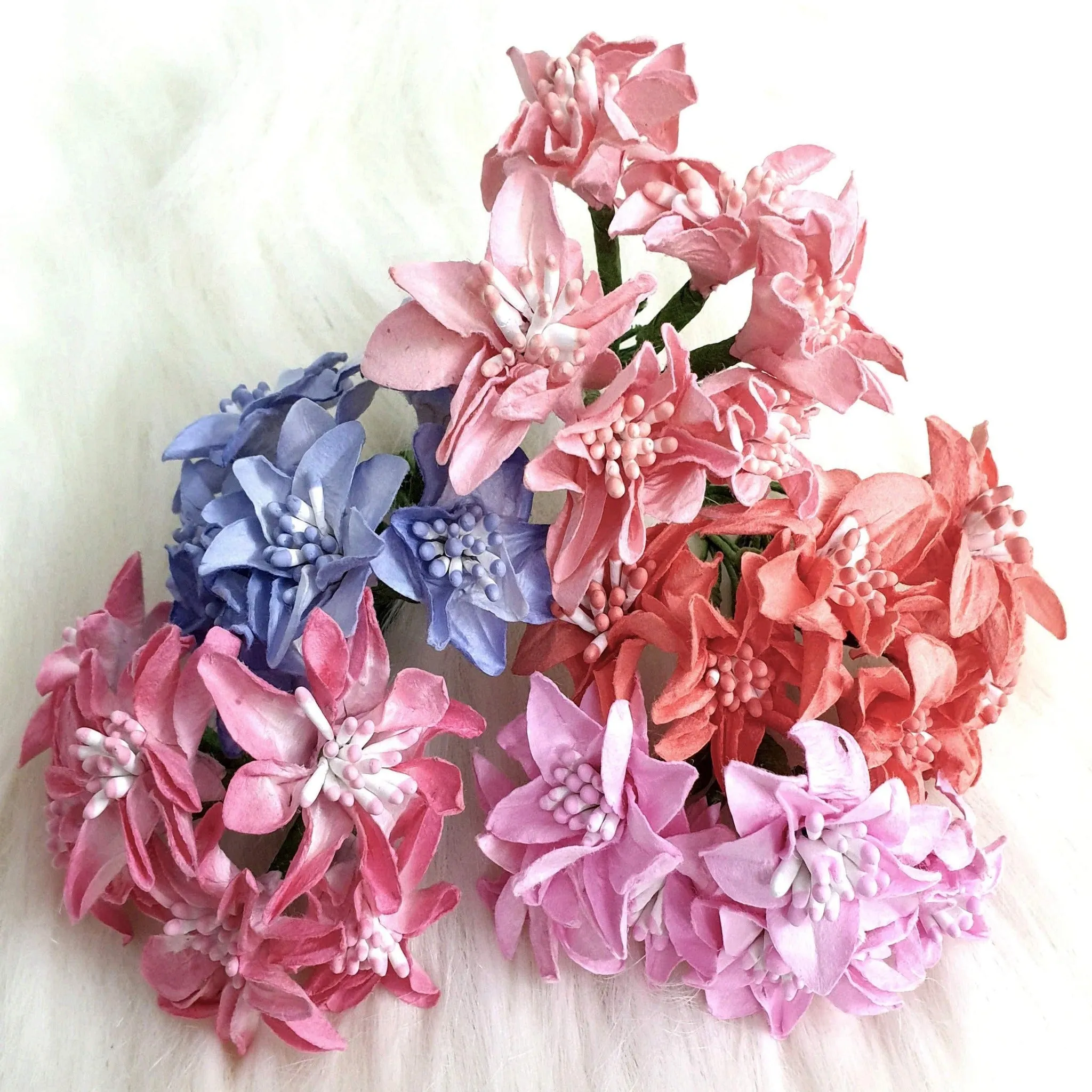 Decorative Artificial Lilium Lily Paper Flower for Decor, Craft or Textile - Design 21