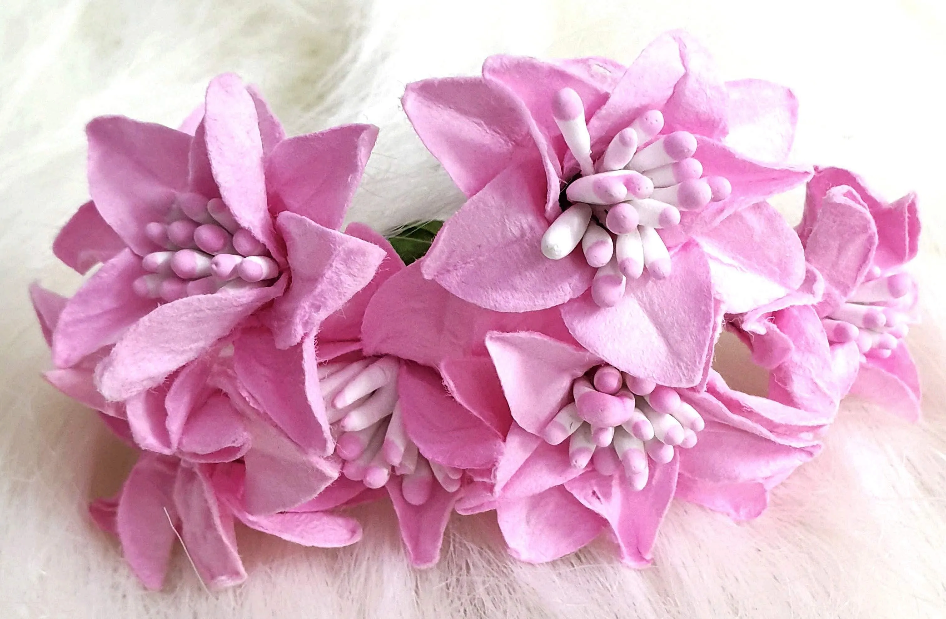 Decorative Artificial Lilium Lily Paper Flower for Decor, Craft or Textile - Design 21