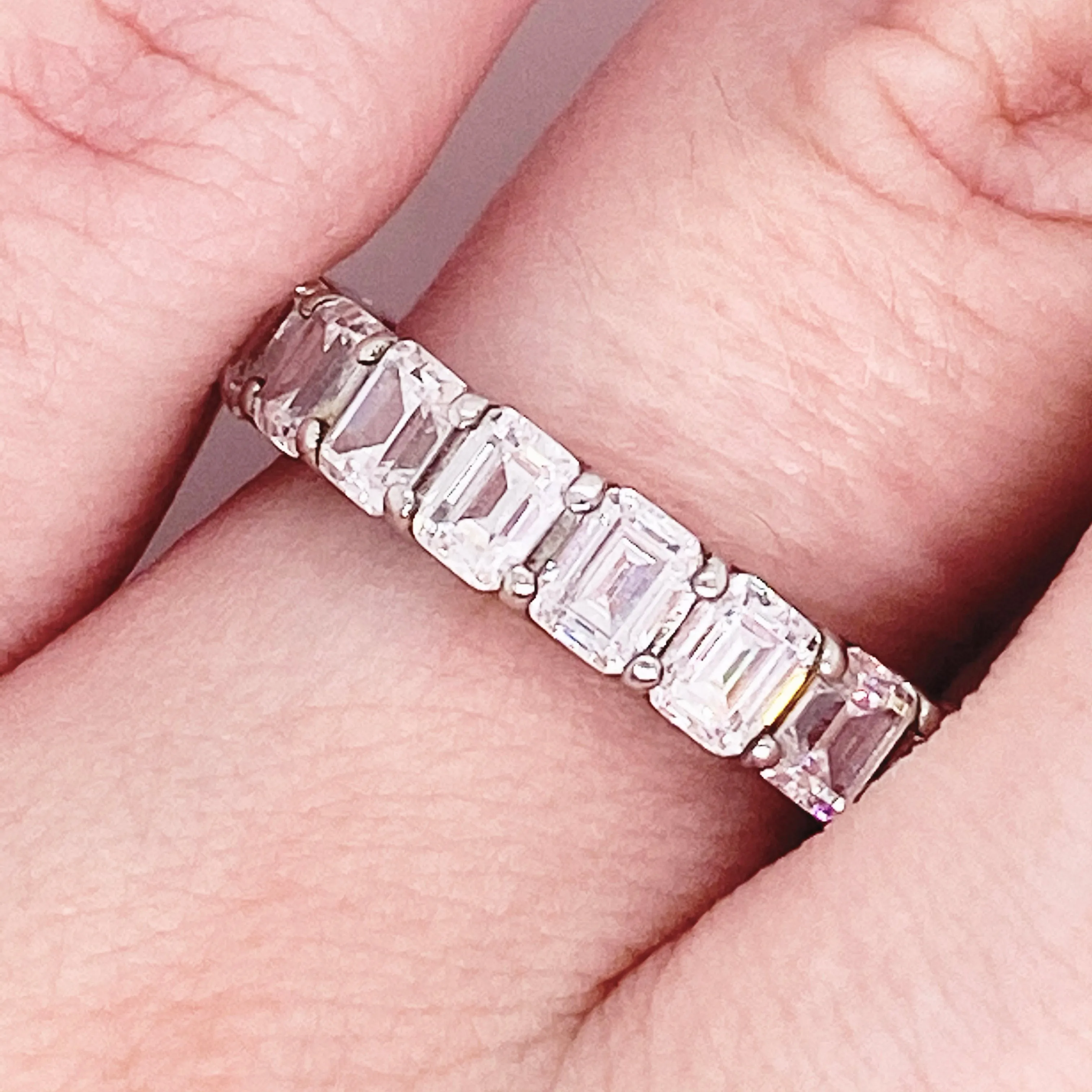 Emerald Cut Diamond Eternity Ring