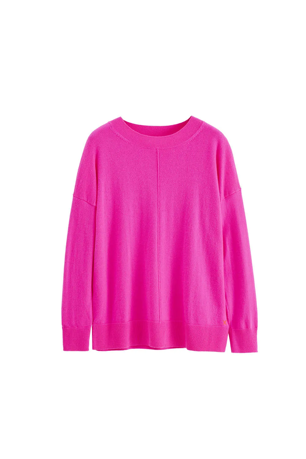 Fuchsia Wool-Cashmere Slouchy Sweater
