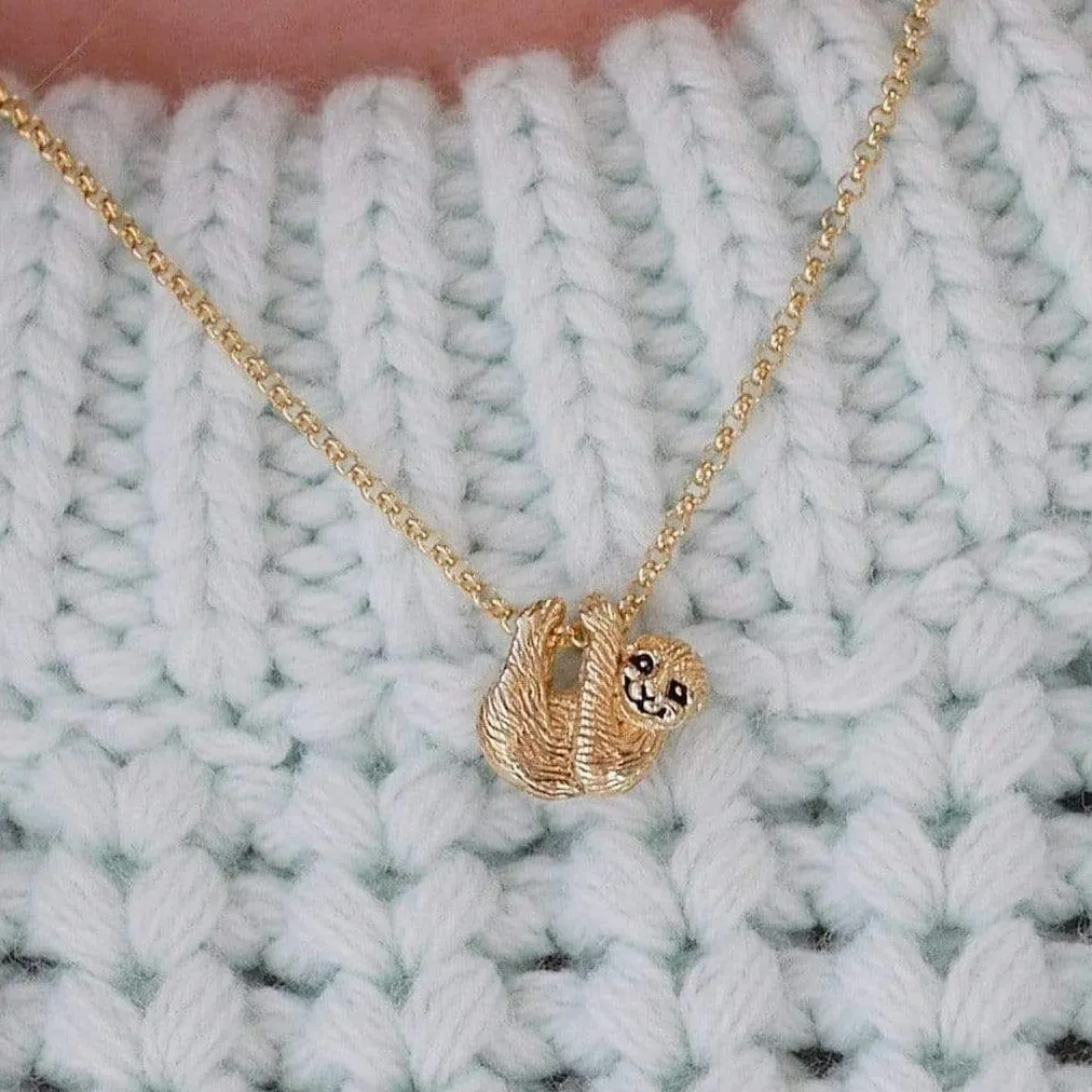 Gold Plated Sloth Necklace