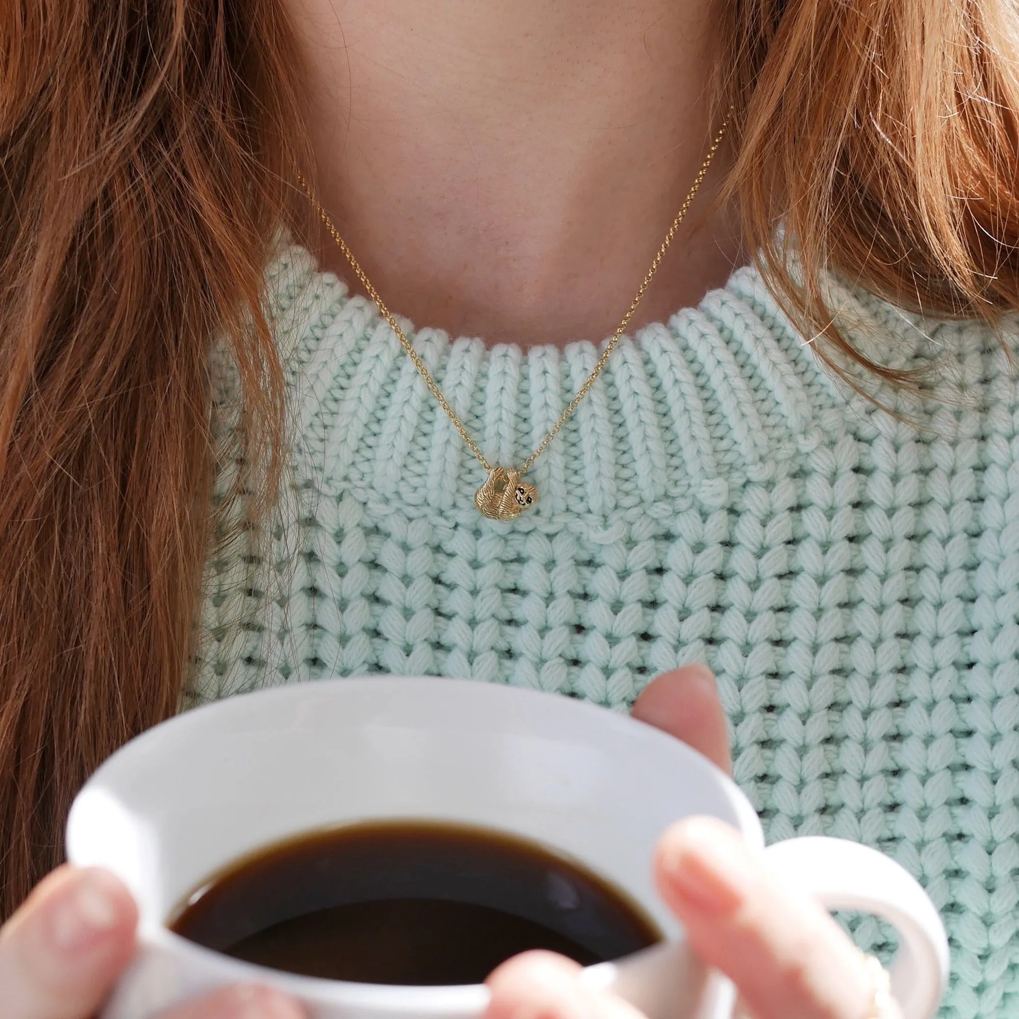 Gold Plated Sloth Necklace