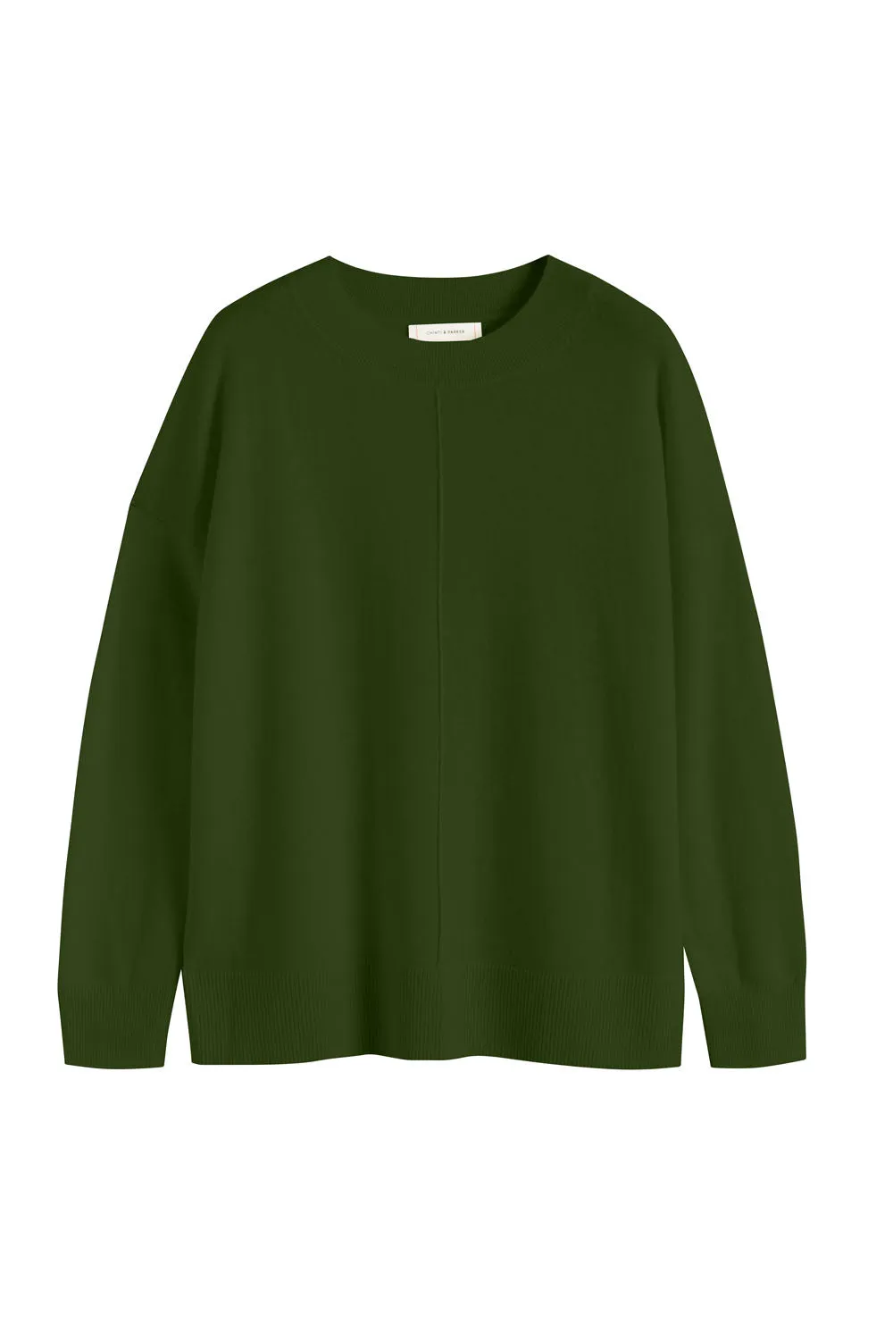 Green Wool-Cashmere Slouchy Sweater
