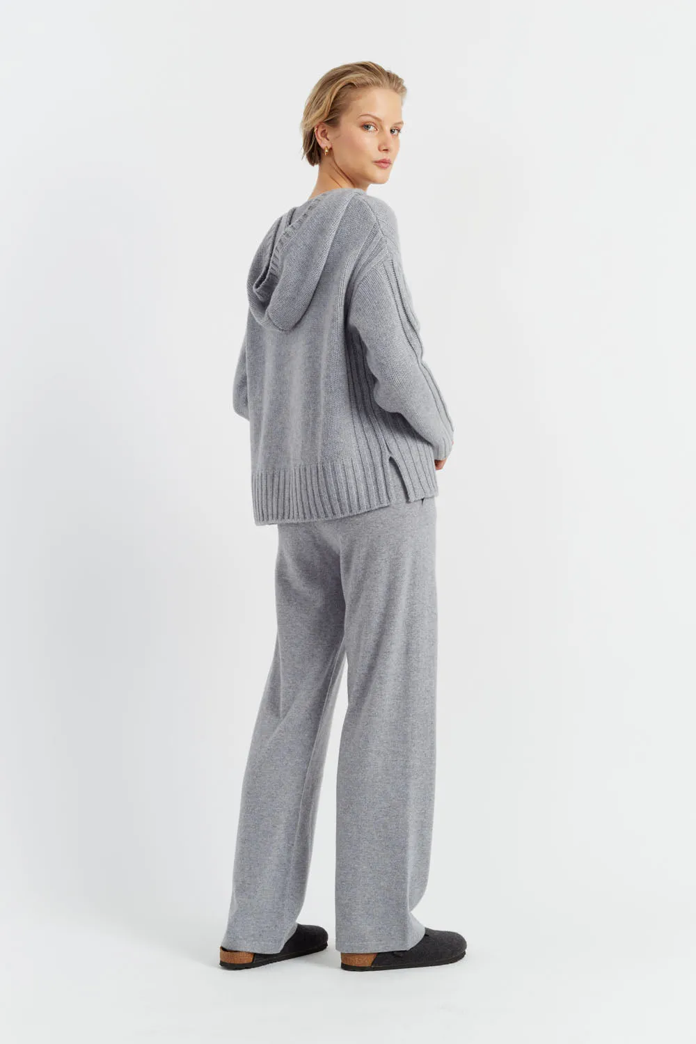 Grey Cashmere Hoodie
