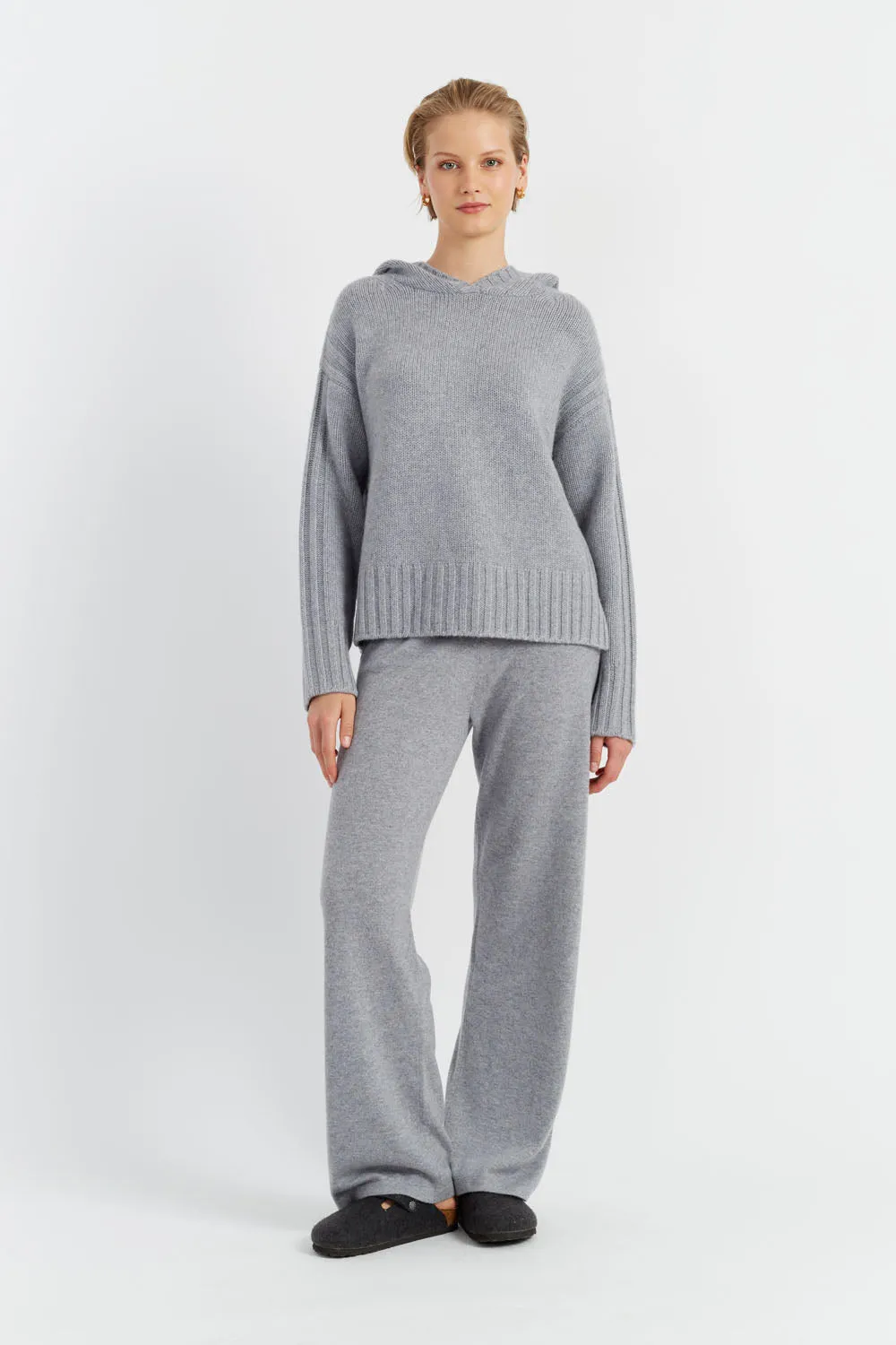 Grey Cashmere Hoodie