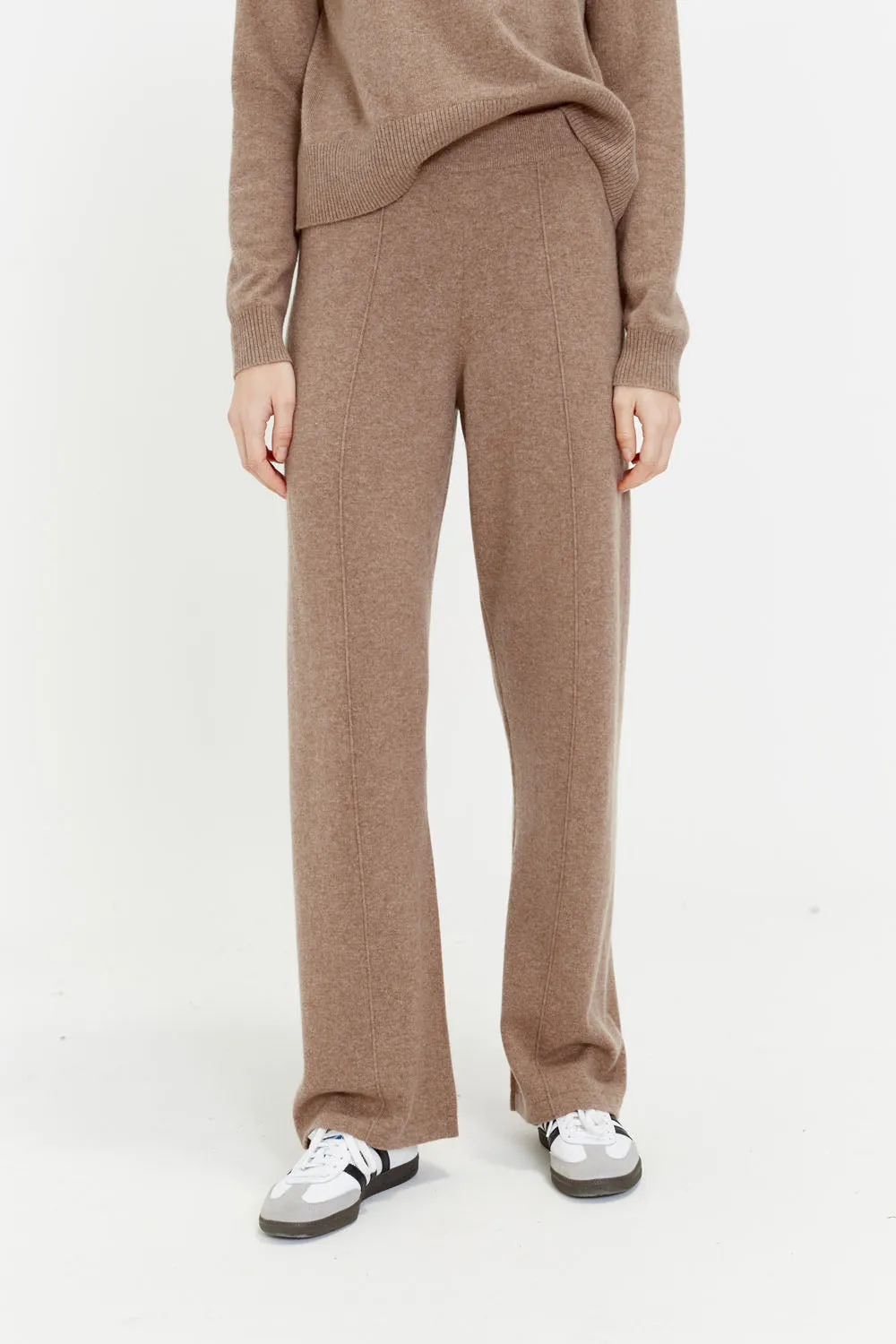 Hazel Wool-Cashmere Wide-Leg Track Pants