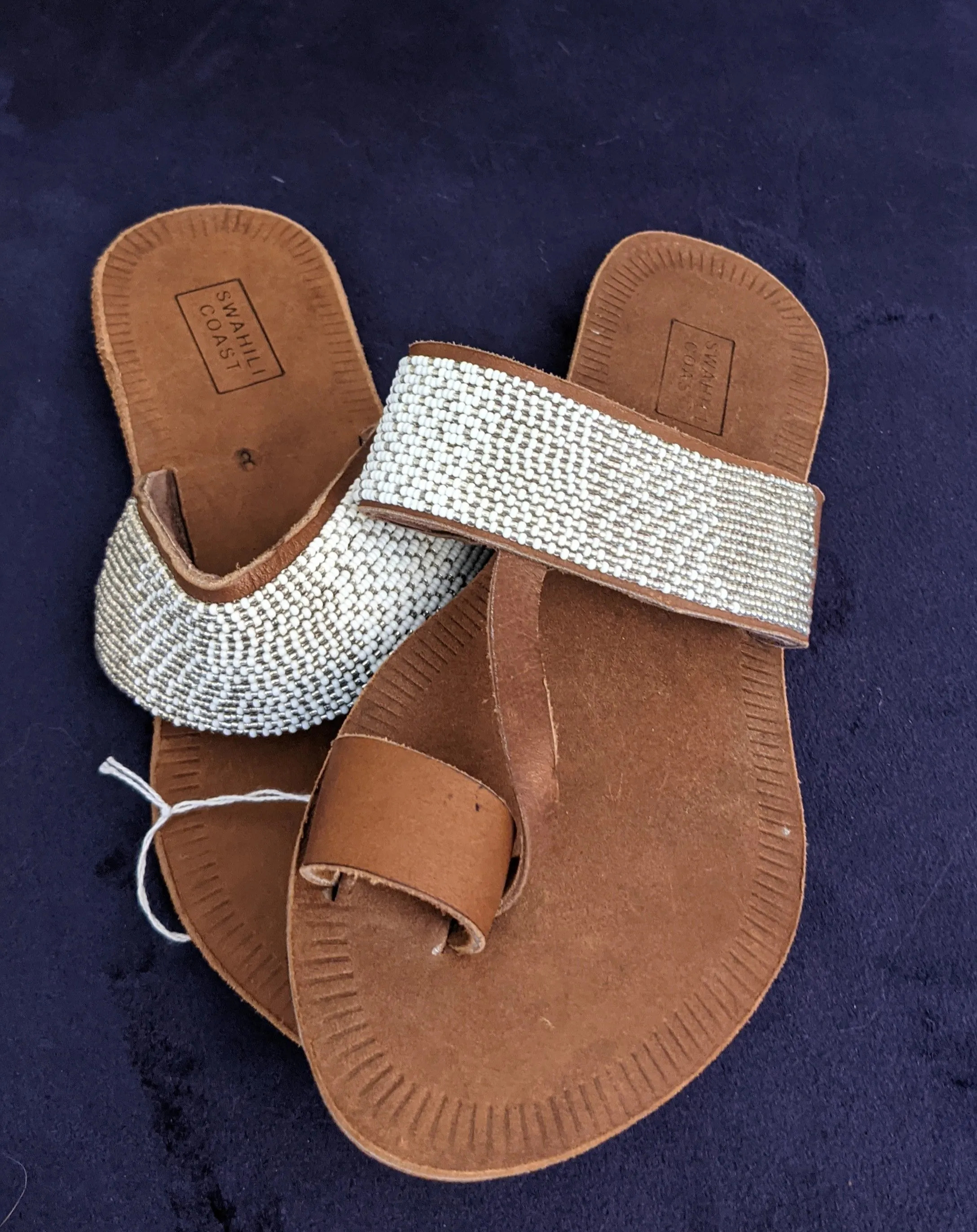 Hibiscus White and Silver Sandal