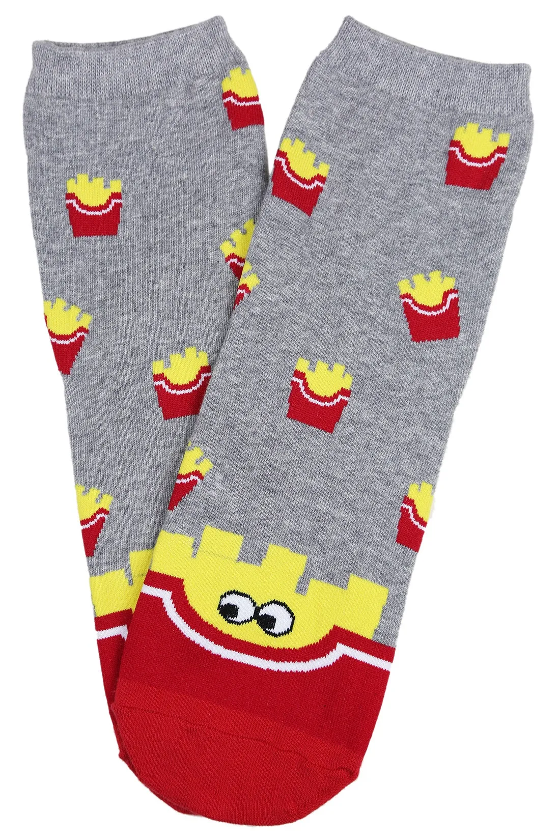 Hot Chips Cotton Socks Grey