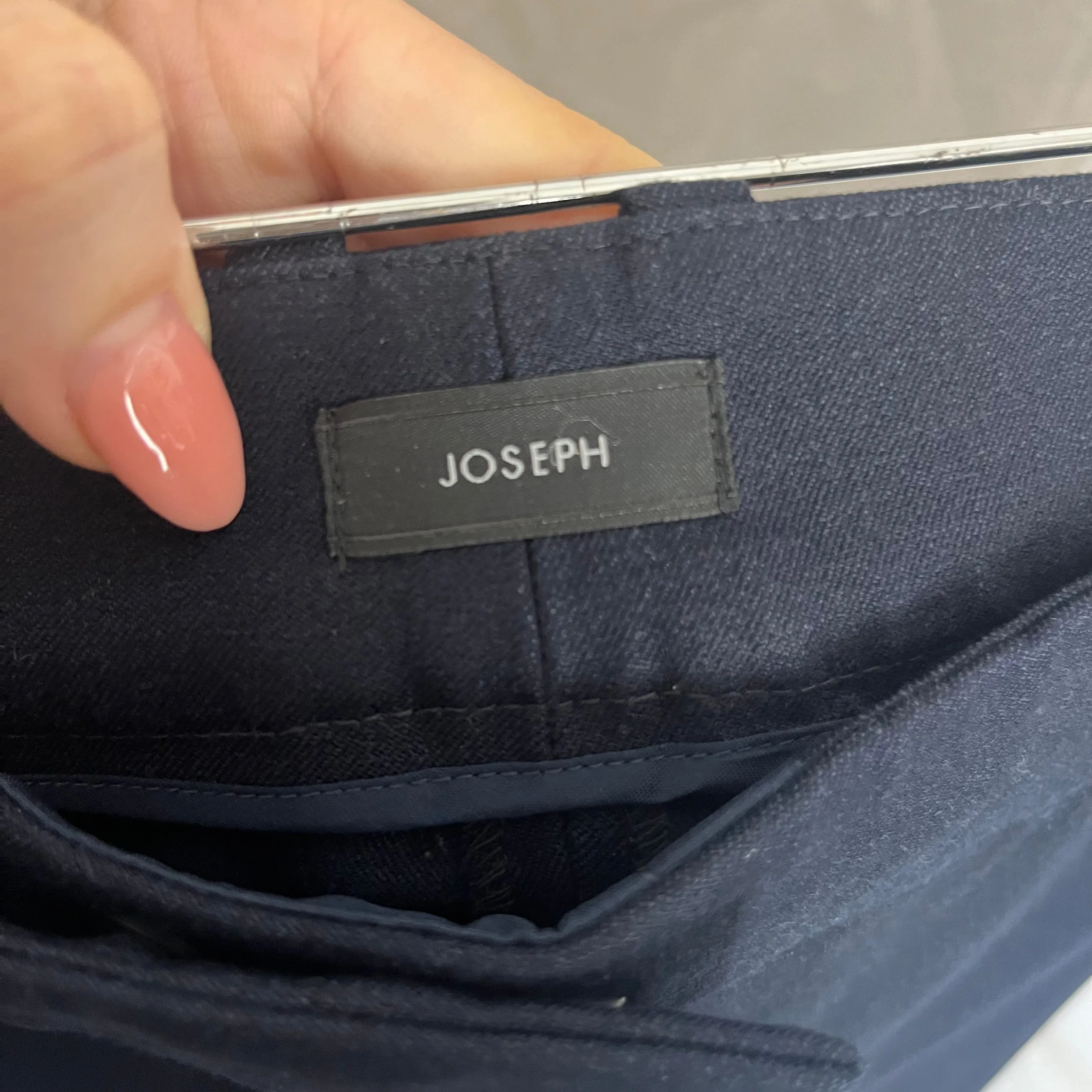 Joseph Brand New £225 Navy Gabardine Coleman Pants L