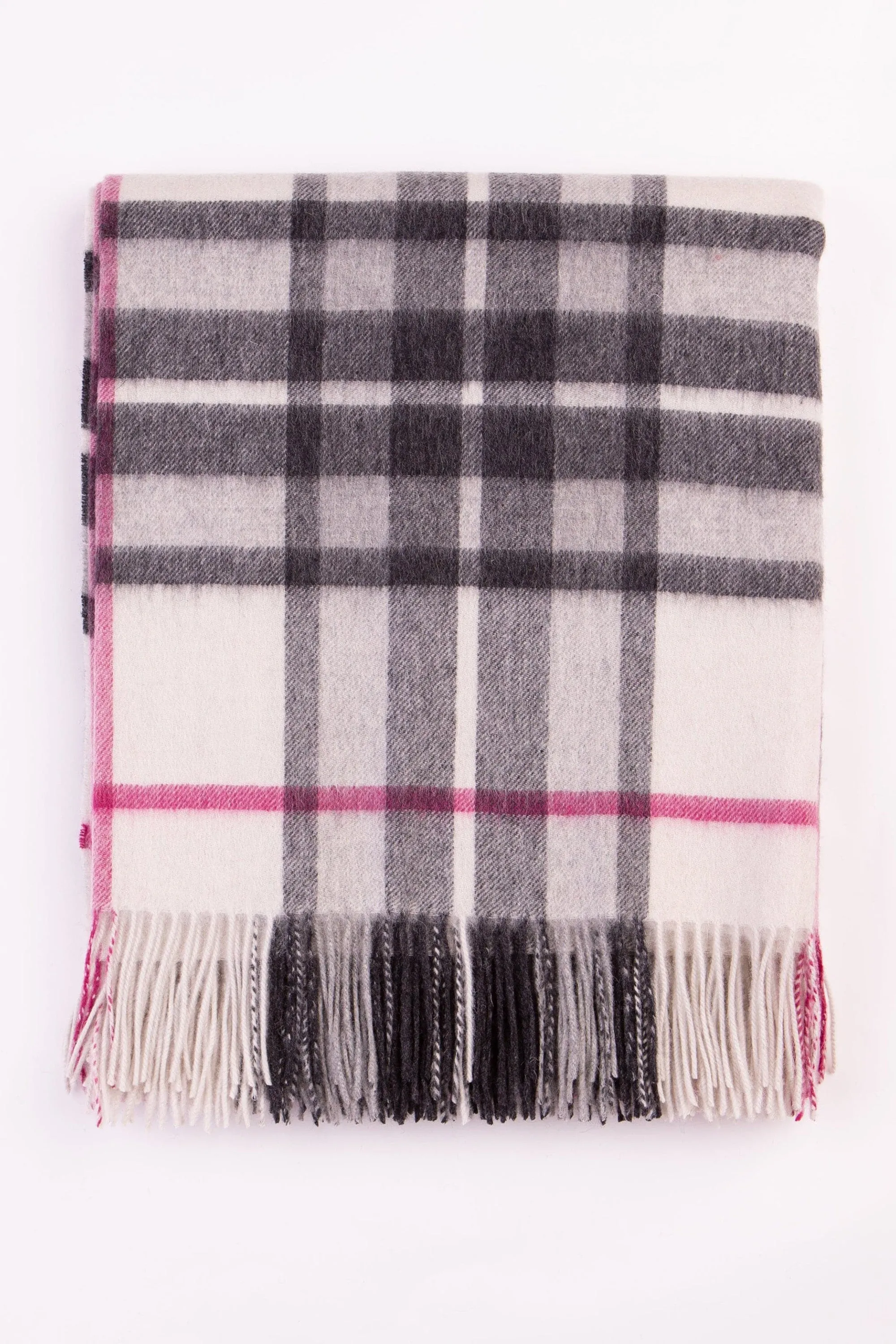 Lambswool Throw - White Scotty Thompson