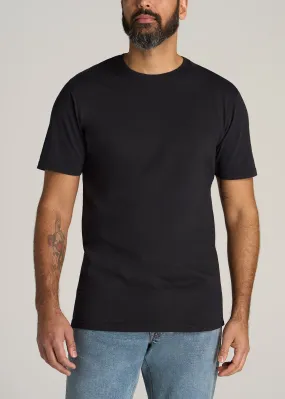 LJ&S Men's Tall REGULAR-FIT Crew Neck Tee in Black