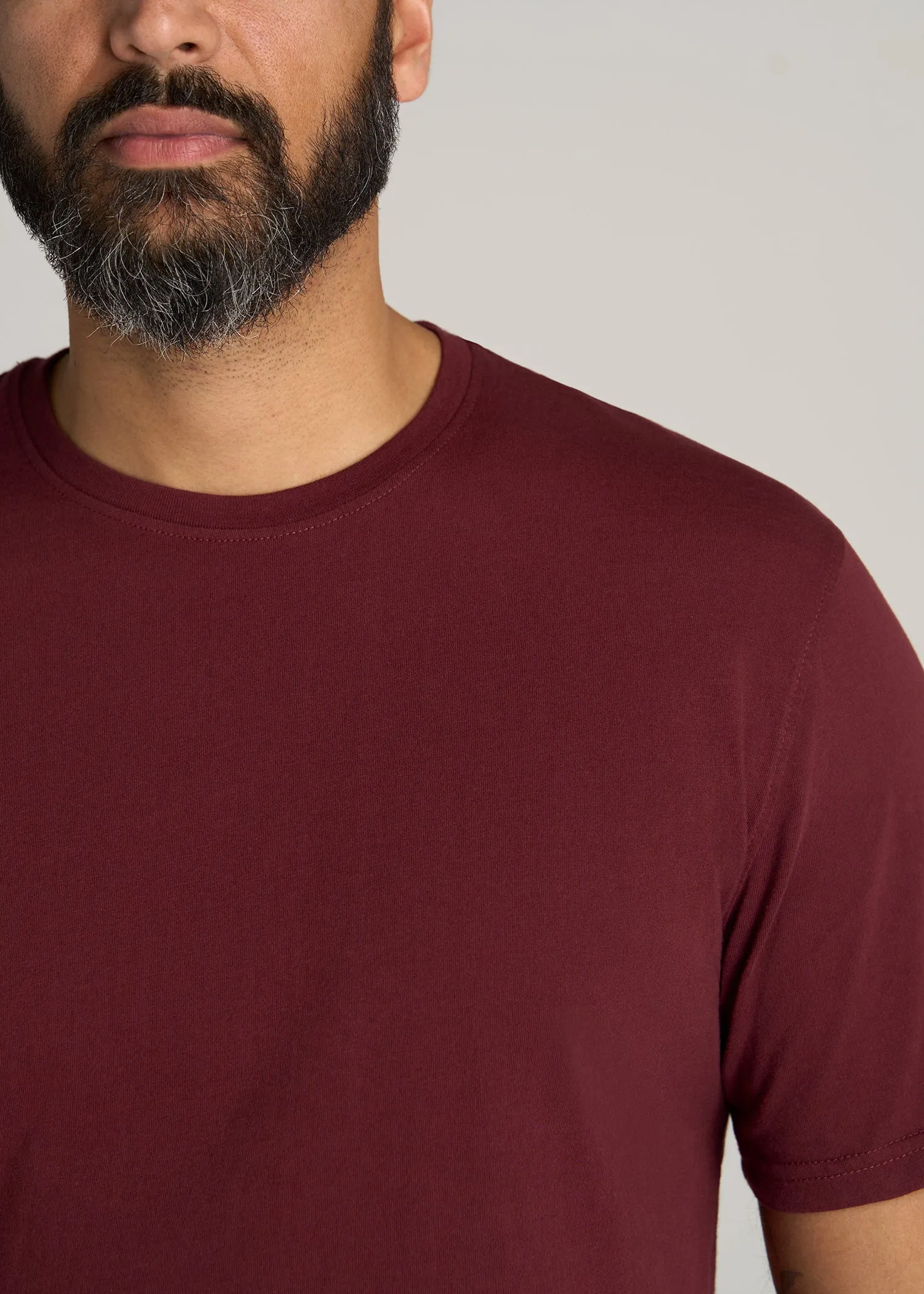 LJ&S Men's Tall REGULAR-FIT Crew Neck Tee in Sumac Red
