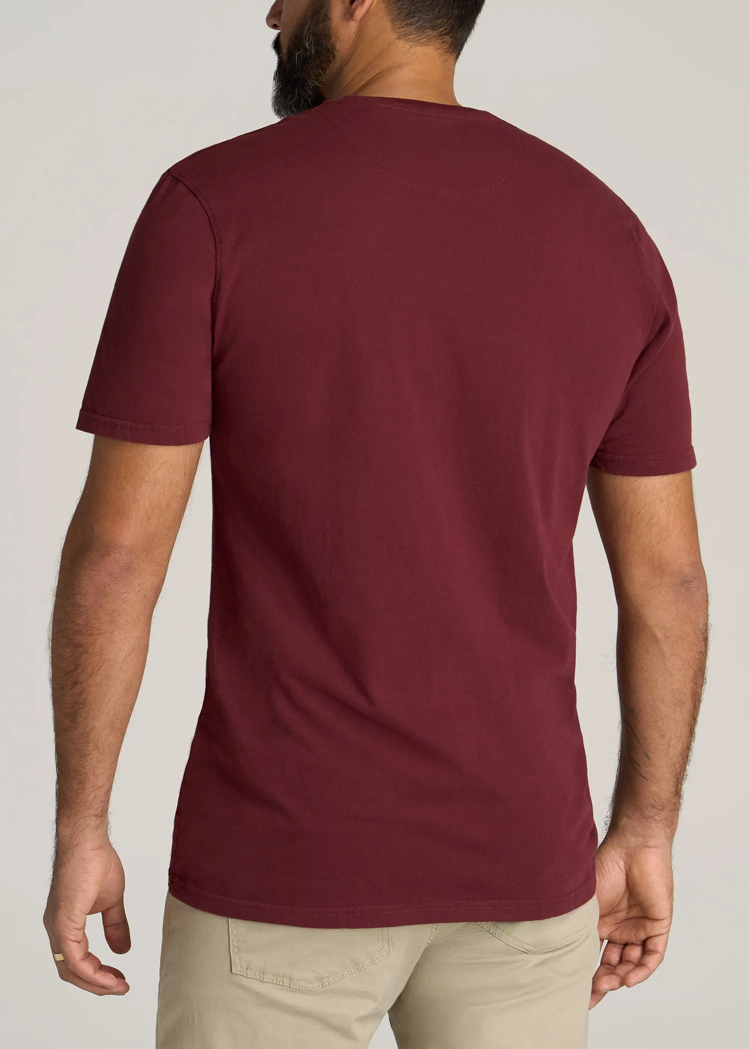 LJ&S Men's Tall REGULAR-FIT Crew Neck Tee in Sumac Red