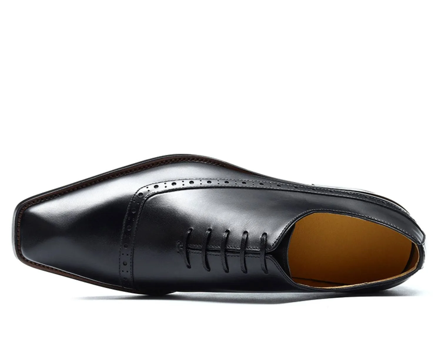 Men's Brogue Oxford Dress Shoes, Rubber Sole, Classic Leather Boots
