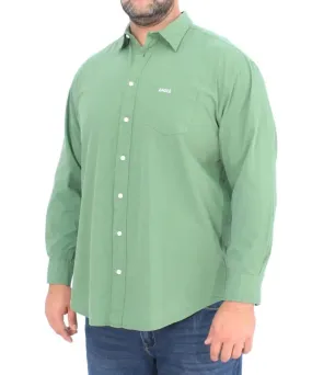 Mens Long Sleeve Poplin Pin Shirt