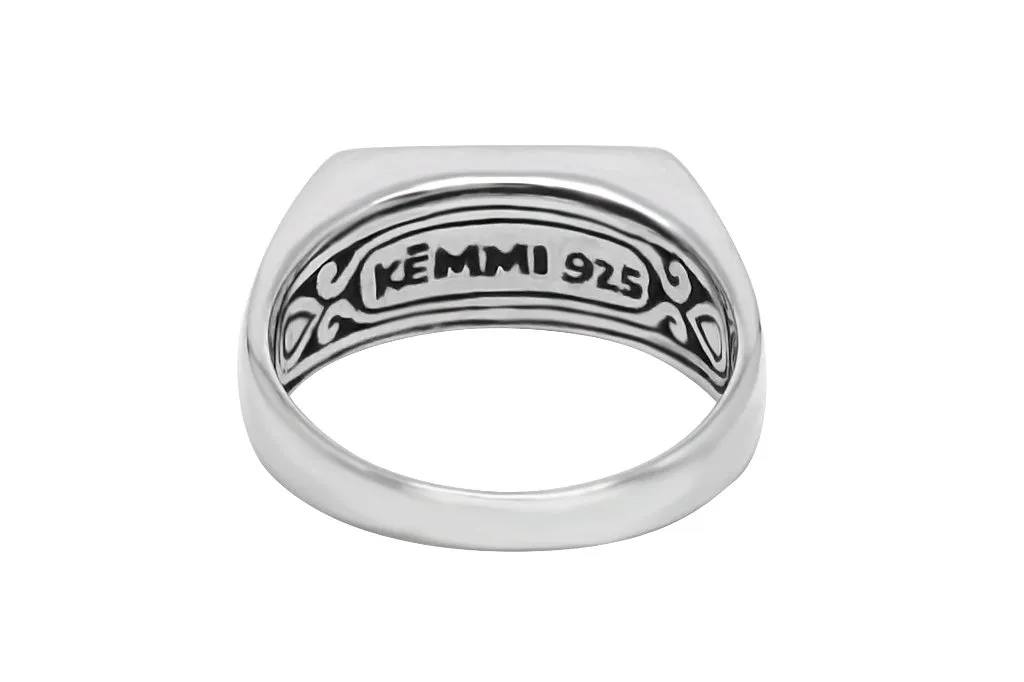 Men's Silver Flat Top Ring