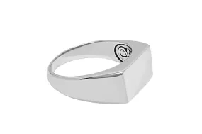 Men's Silver Flat Top Ring