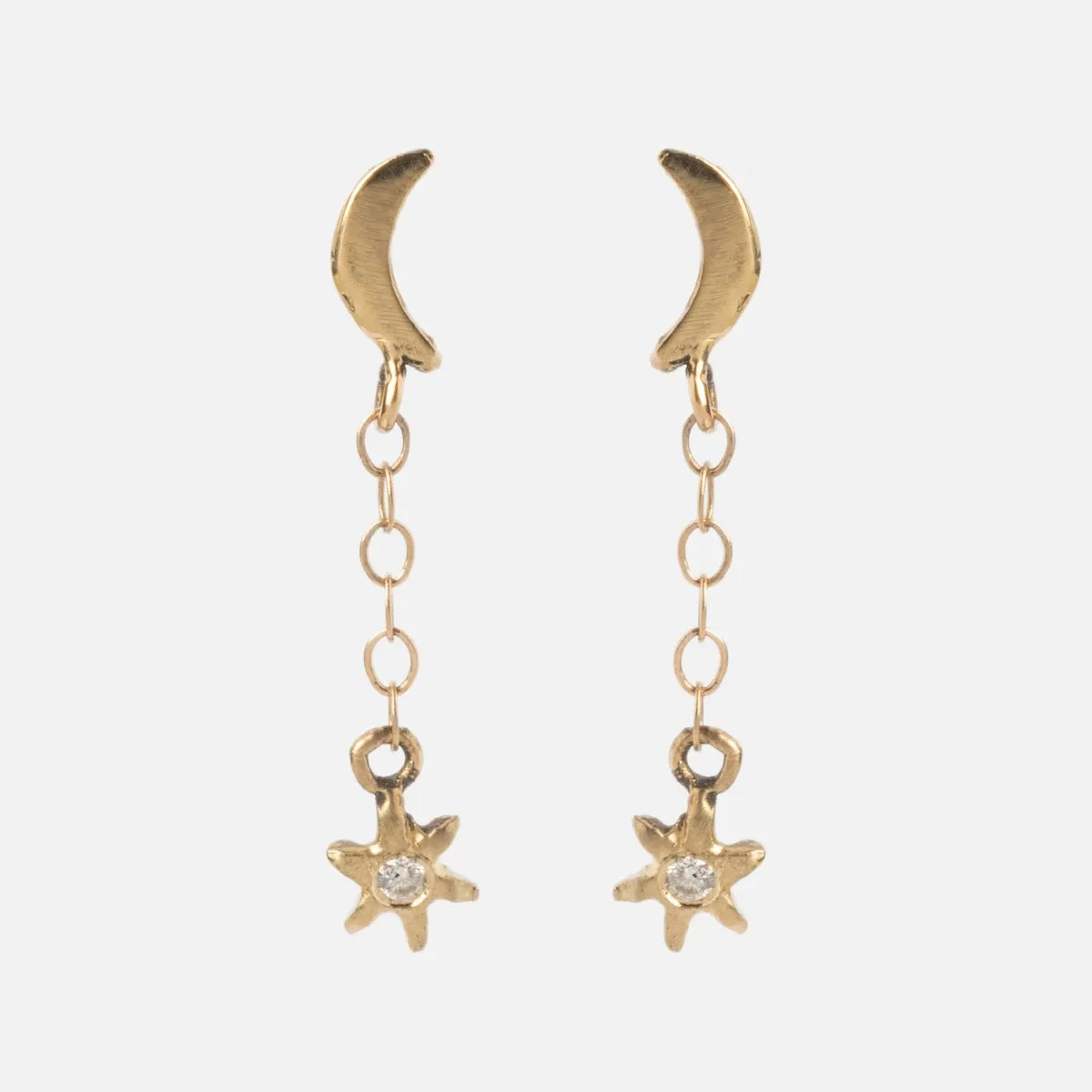 Moon and Stars Drop Earrings