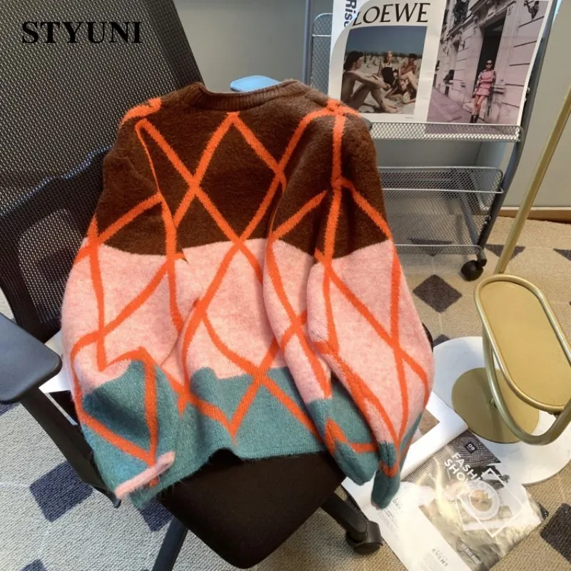 Patchwork Striped Knitted Sweater