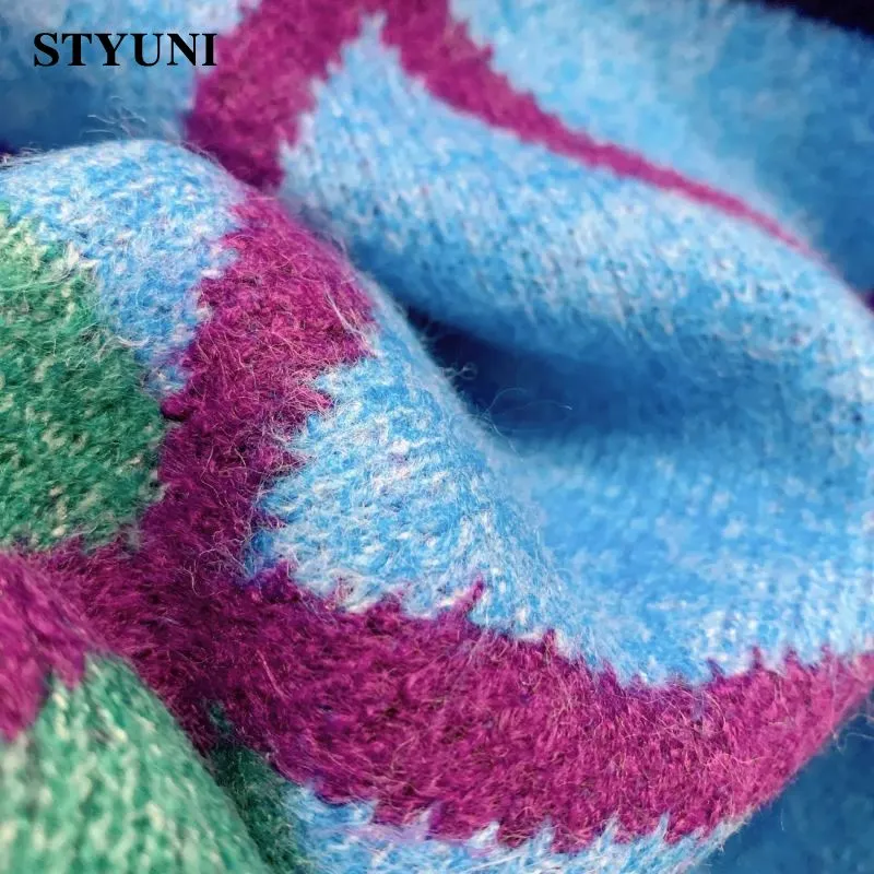 Patchwork Striped Knitted Sweater