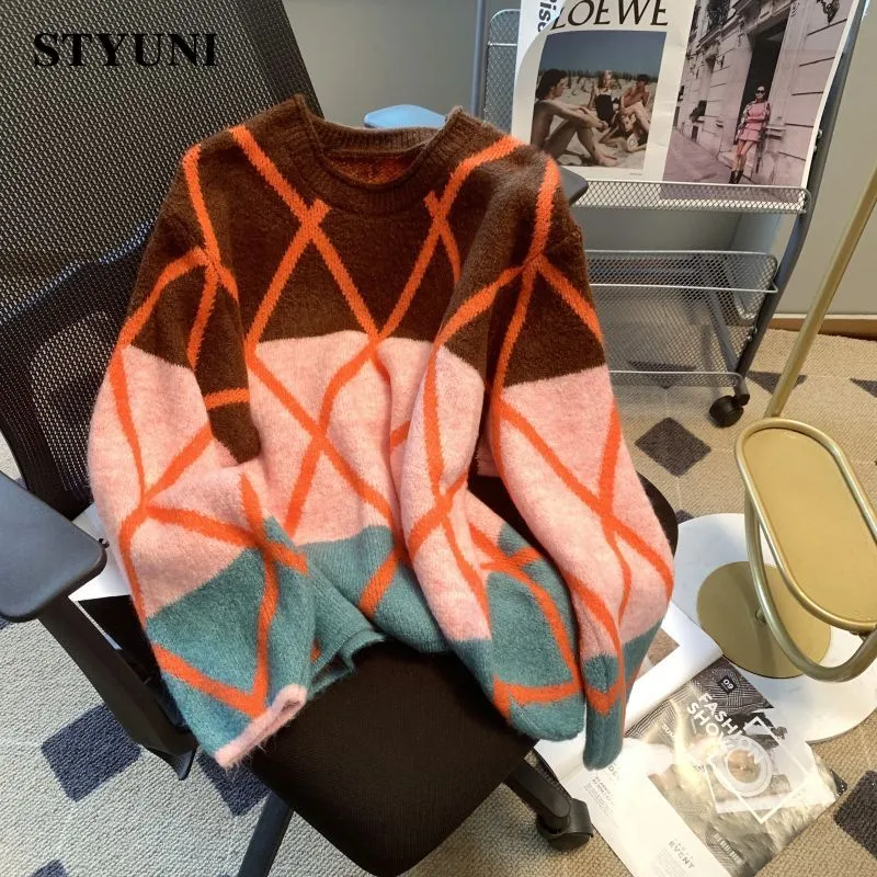 Patchwork Striped Knitted Sweater