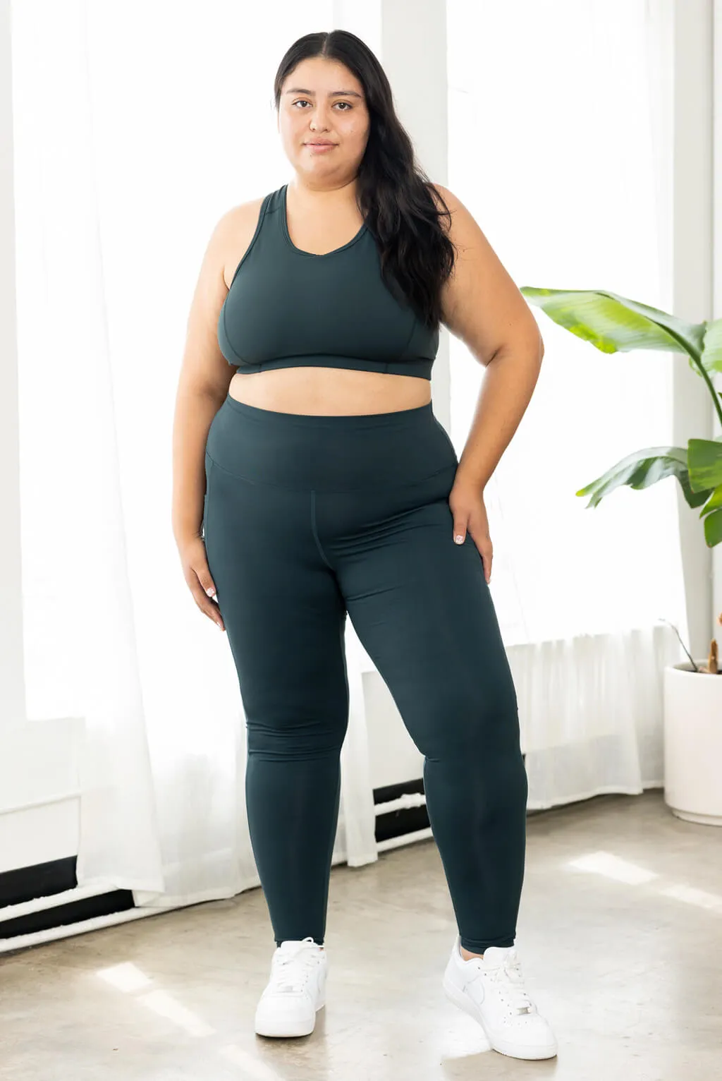 Pocket Ankle Leggings - Evergreen